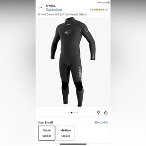 O'Neill Wetsuits Men's Gooru 675 In Excellent Condition Never Used In Water